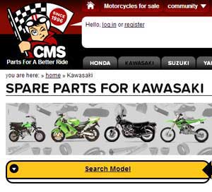kawasaki street bike parts Europe